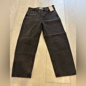 Madewell Barrel Jeans Washed Black NWT 26